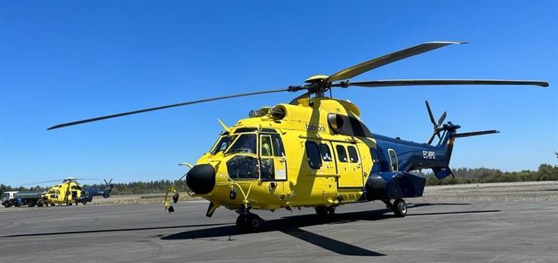 SUPER PUMA CHOPPERS TO HELP FIREFIGHTING OPERATIONS IN CHILE