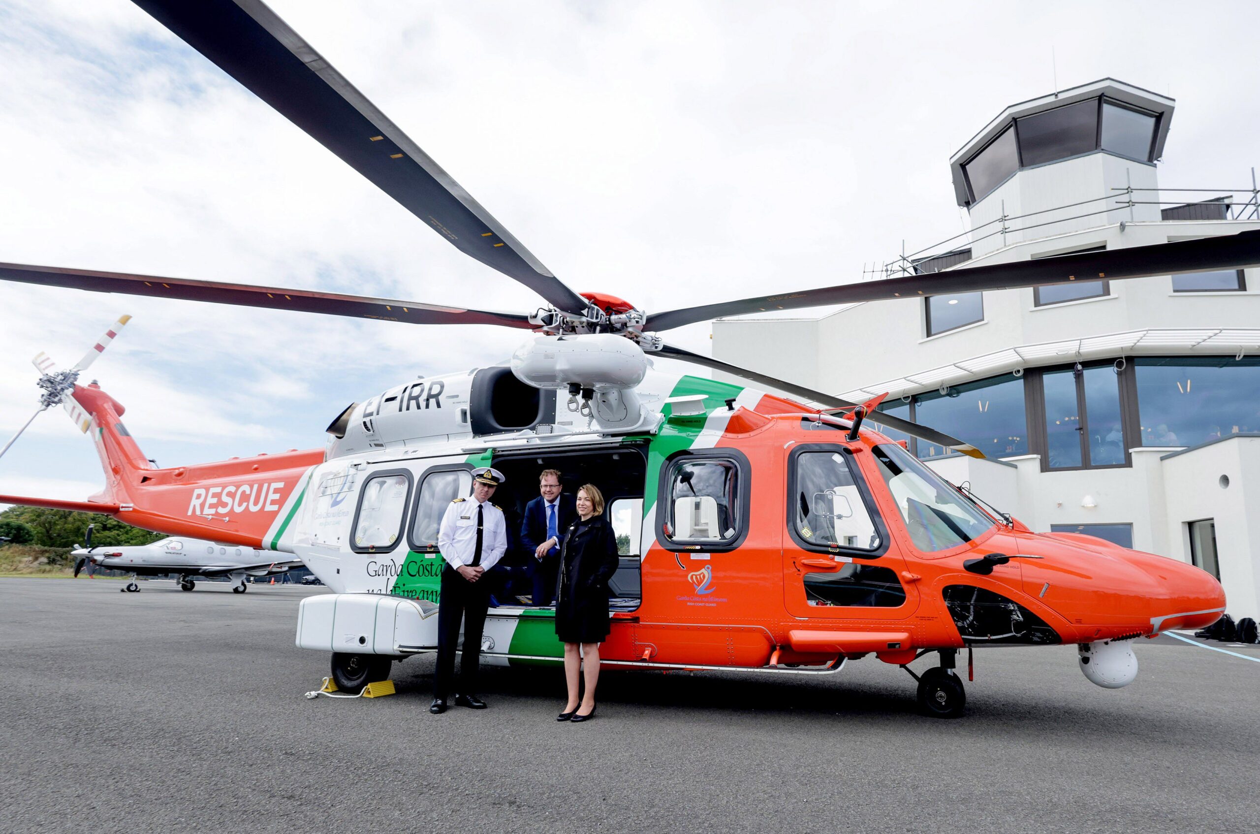 COAST GUARD LIFTS OFF FROM NEW BASE AT WESTON AIRPORT
