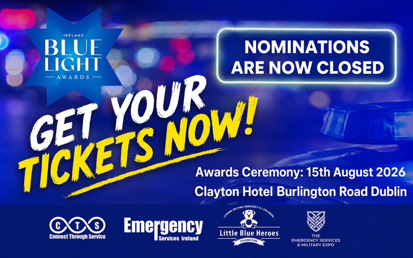 ‘IRELAND BLUE LIGHT AWARDS’ IS JUST THE TICKET!